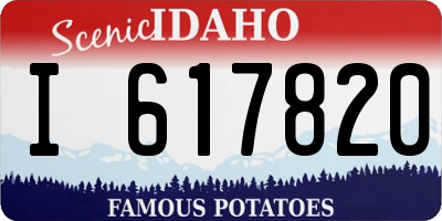 ID license plate I617820