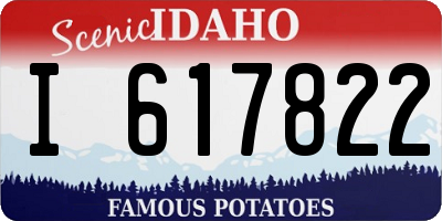 ID license plate I617822