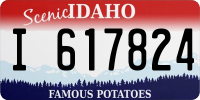 ID license plate I617824