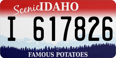ID license plate I617826