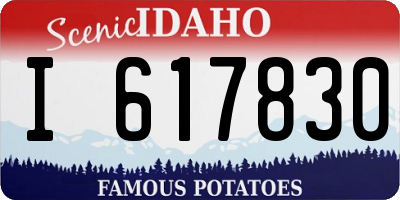 ID license plate I617830