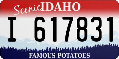ID license plate I617831