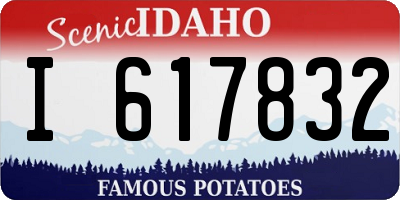 ID license plate I617832