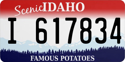 ID license plate I617834