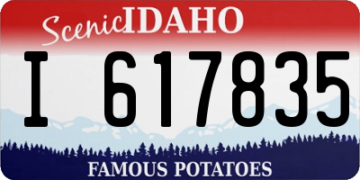 ID license plate I617835