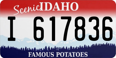 ID license plate I617836