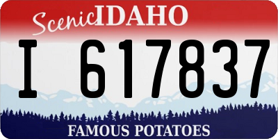 ID license plate I617837