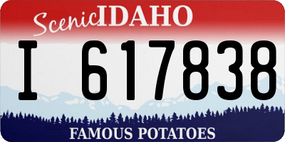 ID license plate I617838
