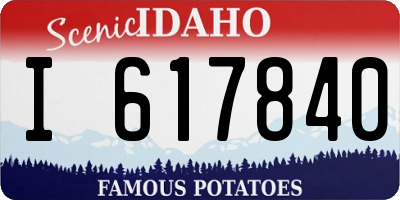 ID license plate I617840