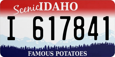 ID license plate I617841