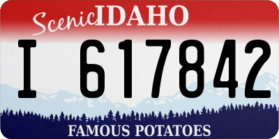 ID license plate I617842