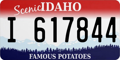 ID license plate I617844
