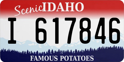 ID license plate I617846