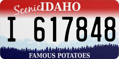ID license plate I617848