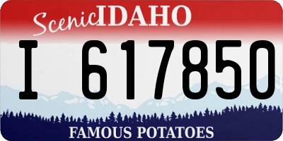 ID license plate I617850
