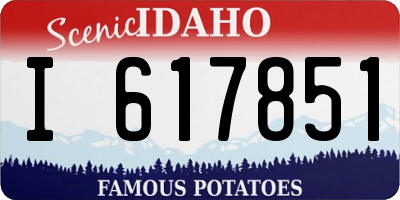 ID license plate I617851