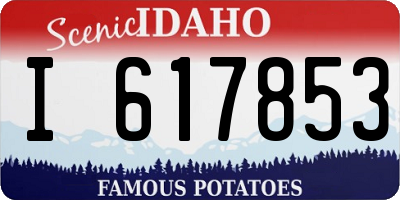ID license plate I617853