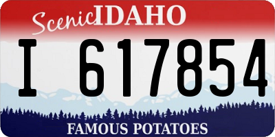 ID license plate I617854
