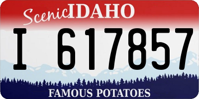ID license plate I617857