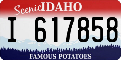 ID license plate I617858