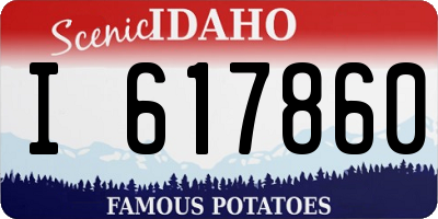 ID license plate I617860