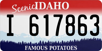 ID license plate I617863