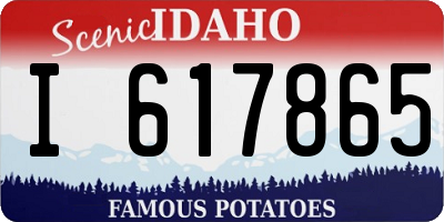 ID license plate I617865
