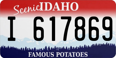 ID license plate I617869