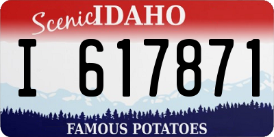ID license plate I617871