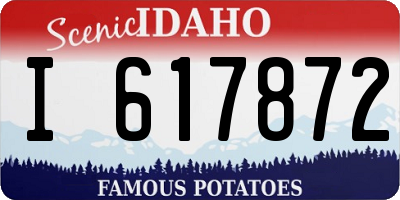 ID license plate I617872