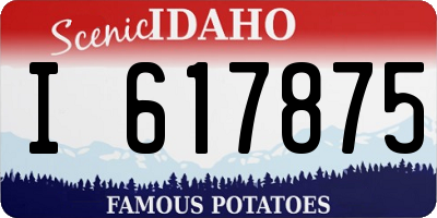 ID license plate I617875