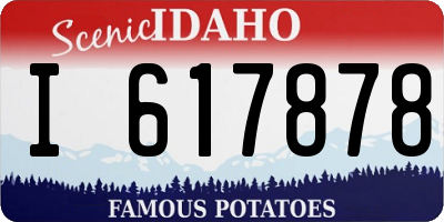 ID license plate I617878
