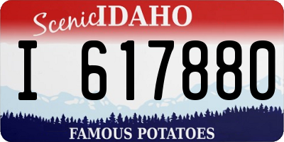 ID license plate I617880