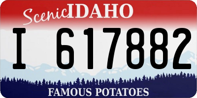 ID license plate I617882