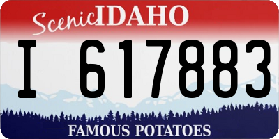 ID license plate I617883