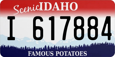 ID license plate I617884