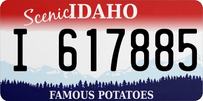 ID license plate I617885