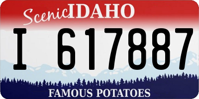 ID license plate I617887