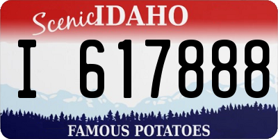 ID license plate I617888