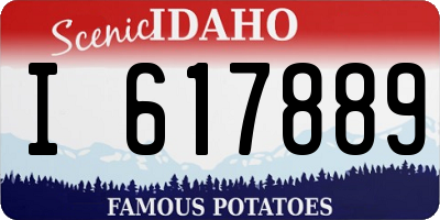 ID license plate I617889
