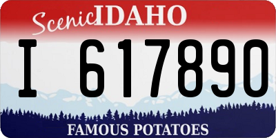 ID license plate I617890