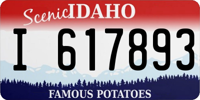 ID license plate I617893