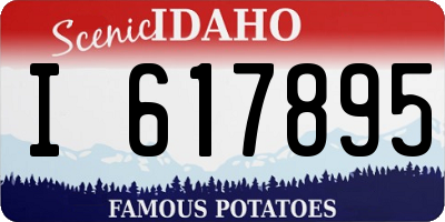 ID license plate I617895