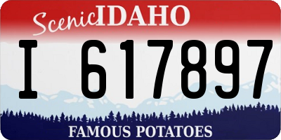 ID license plate I617897