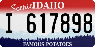 ID license plate I617898
