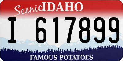 ID license plate I617899