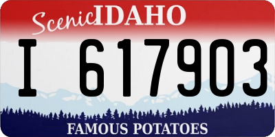 ID license plate I617903