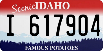 ID license plate I617904