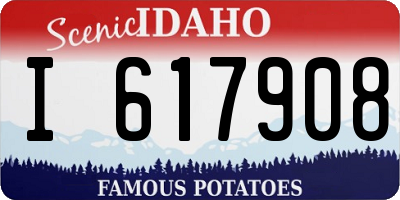 ID license plate I617908