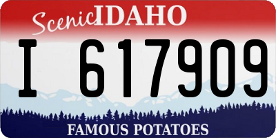 ID license plate I617909